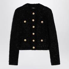 Outerwear Balmain Tweed Jacket Black 34 IT