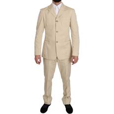 Beige - Mujer Trajes Romeo Gigli Beige Two-Piece Suit with Classic Men's Elegance