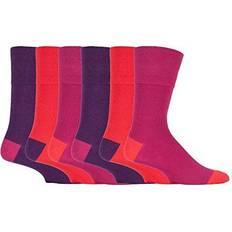 6x Pairs of Men's"Colourburst" Gentle Grip HoneyCombe Top Non Elastic Socks by SockShop/UK 6-11 Eur 39-45 Yellow