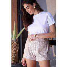 Gold - Women Shorts Threadbare Womens Gold 'Shania' Sequin Pull On Shorts