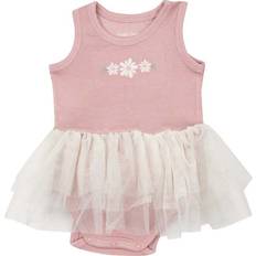 Silver Bodysuits Children's Clothing Angel Dear SILVER PINK SOLID RIB TUTU BODYSUIT, Pink, 18-24M Maisonette