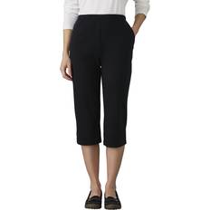 Lands' End L Pants & Shorts Lands' End Women Sport Knit Capri Black Regular