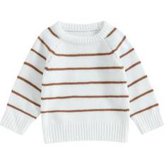 Knitted Sweaters Wassery Sold by: Yoummi, Toddler Baby Girls Boys Knit Sweater Newborn Long Sleeve Crew Neck Stripe Knitted Sweater Infant Fall Winter Warm Knit Pullover Sweater 6M-4T