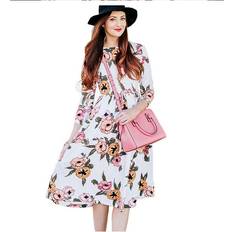 Zhihuan Long Sleeve Casual Party Dress White