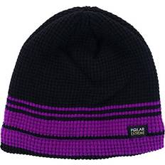 One Size Beanies Polar Extreme Kids' One Ribbed Knit Striped Winter Hat, Black