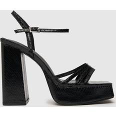 Slip-On Heels & Pumps Schuh skylar snake square toe high heels in black Black