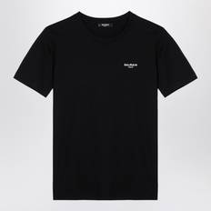 Balmain Man Tops Balmain Cotton Crew-neck T-shirt With Logo - Black