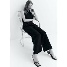 H&M Jumpsuits & Overalls H&M Ladies Black Knot-detail halterneck jumpsuit