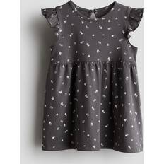 9-12M Dresses Children's Clothing H&M Baby Grey Flounce-trimmed jersey dress 12-18M