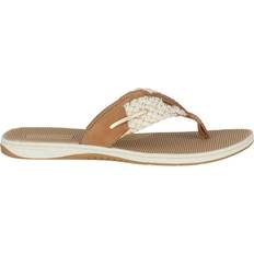 Sperry Women Slippers & Sandals Sperry Women's Metallic Parrotfish Flip Flops Brown/White, Hanging Summer Seasonal