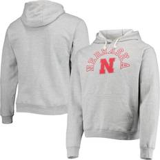 Basketball Jackets & Sweaters League Collegiate Wear Men's Heathered Gray Nebraska Huskers Neuvo Essential Fleece Pullover Hoodie Heathered Gray