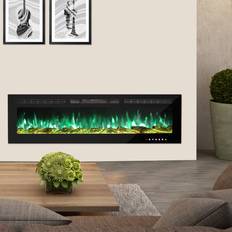 Fireplaces 17 Stories Eul 102cm W Recessed Wall Mounted Fire
