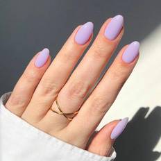 Shein PcsSet Short Oval Nude Color Gloss Press On Nails Macaron Candy Color Full Fit Acrylic Fake Nails Jelly 24-pack
