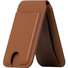 SaharaCase Genuine Leather Wallet with MagSafe for Apple iPhone Brown