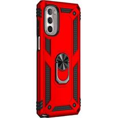 Mobile Phone Accessories SaharaCase Military Kickstand for Motorola G Stylus 4G 2022 Red