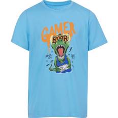 BCG Boys' Dino Gamer Cotton T-Shirt Alaskan Blue, Boy's Athletic Tops