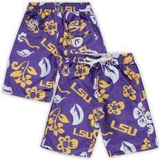 Florals Swimwear Wes and Willy Preschool LSU Tigers Floral Swim Shorts Purple, Youth NCAA Youth Apparel