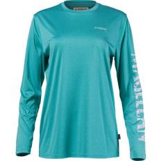 Turquoise - Women T-shirts Magellan Outdoors Women's Caddo Lake Logo Crew Long Sleeve T-shirt - Magellan