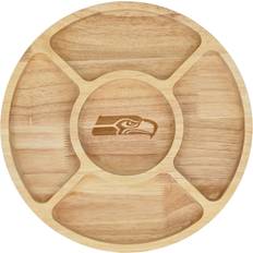 The Memory Company Seattle Seahawks Wood Chip & Dip Serving Tray 12"