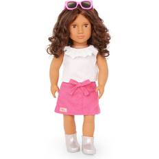 Our Generation Dolls & Doll Houses Our Generation Valentina 18'' Fashion Doll Frilly Top & Pink Skirt Outfit