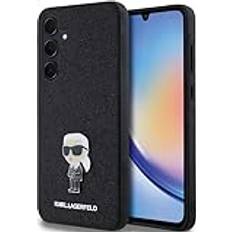 Karl Lagerfeld Samsung Galaxy A35 Fixed Glitter Metal Ikonik-etui Sort