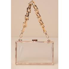 Lulus Clear Box Clutch Womens One Size