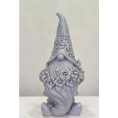 Grey Garden Ornaments ValueLights Solar Powered Flower Gonk Grey Garden Ornament