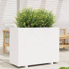 Fyr Højbede vidaXL Plantekasse 90x40x72,5 cm Massivt Fyrretræ Hvid Højbed