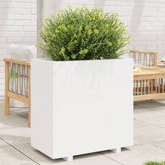 Krukker, Planter & Dyrkning vidaXL Plantekasse 70x40x72.5 cm Massivt Fyrretræ Hvid Højbed