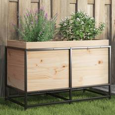 Krukker, Planter & Dyrkning vidaXL Pflanzkübel 80 x 40 x 50 cm Massivholz Kiefer