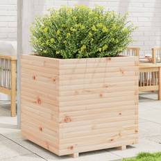 Krukker, Planter & Dyrkning vidaXL Pflanzkübel 70 x 70 x 72.5 cm Massivholz Kiefer