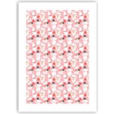 Rectangular Paños de cocina Opto Design Moomin Celebration 70 x 50 cm Blanco-Rosa Paño de cocina Blanco