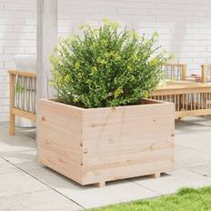 Krukker, Planter & Dyrkning vidaXL Plantekasse 70x70x49.5 cm Massivt Fyrretræ Højbed