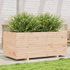 Krukker, Planter & Dyrkning vidaXL Plantekasse 110x60x49.5 cm Massivt Fyrretræ Højbed