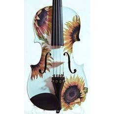 White Violins Rozannas violins Sunflower Glitter Violin Outfit 1/2 White