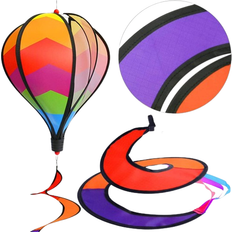 PVC Garden Ornaments Hot Air Balloon Wind Spinner