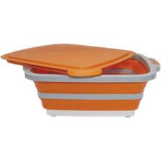 Orange Chopping Boards BBQ Drip EZ Junior BBQ Prep Tub with Chopping Board 15.75"