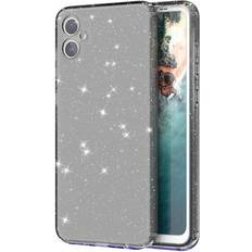 MTP Products Samsung Galaxy A05 Stylish Glitter Series TPU Cover Gennemsigtig Sort