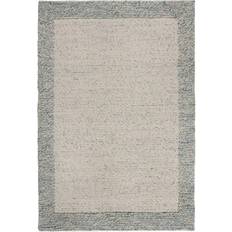 Dunelm Pebble Wool Border Beige, Blue 120x170cm