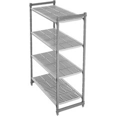 Cambro Camshelving Basics Plus 4 Tier Graphite Shelving System 48x64.2"