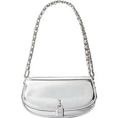 Michael Kors Mila Small Metallic Leather Shoulder Bag - Silver