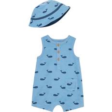 Jumpsuits Little Me Baby Boys Romper with Hat Blue 12 months