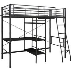 vidaXL Bunk Bed with Table Frame Metal 38.4x82.7"