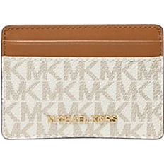 Beige Porta carte Michael Kors Logo Card Case - Vanilla