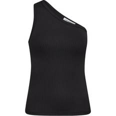 Co'Couture Dame Toppe Co'Couture RIETTACC RIB ASYM TANK Sort