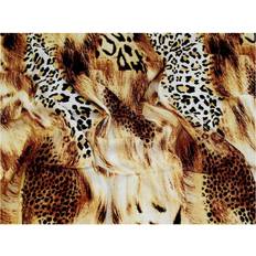 Brown Fabrics Minerva Viscose Challis Fabrics Brown