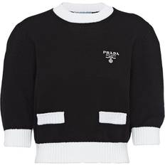 Prada Jumpers Prada Contrast-Trim Sweater black