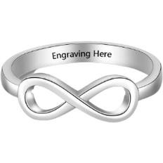 JewelOra Infinity Love Knot Ring - Silver