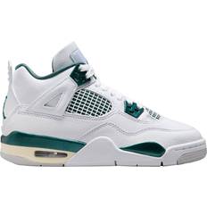 Nike Boys Children's Shoes Nike Air Jordan 4 Retro GS - White/White/Neutral Grey/Oxidized Green