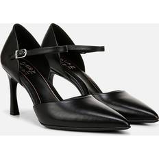 Naturalizer Amber Dress Shoe Classic Pumps, Black Leather, 11.0M Pointed Toe, Ankle Strap